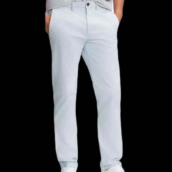 NWT Tommy Hilfiger THFlex Tommy Straight Chino Size 30x34 Breezy Blue 78JA567 - Picture 1 of 14
